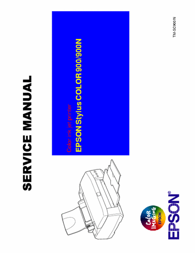 epson stylus color 900 Service manual